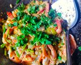 รูปขั้นตอนการทำที่ 6 ของ กุ้งผัดผงกะหรี่