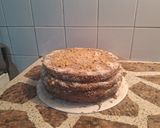 Foto del paso 13 de la receta: Torta Combinada Rellena con Chocolate, Crema Pastelera y Frutal