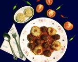 A picture of step 18 of Fish Momo with Fish Balls in Red Sauce.