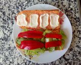Foto del paso 7 de la receta: Bocadillo vegetal de pollo rebozado con queso de cabra