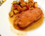 Foto del paso 4 de la receta: Medallones de cerdo con salsa de naranja y papas