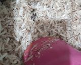A picture of step 1 of Toasted Coconut flakes.