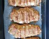 Hasselback csirkemell sajttal és baconnel recept fázis 3 fotója