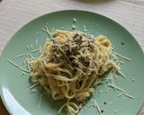 Foto langkah ke 6 dari resep Creamy Fettuccine with Beef Bacon.