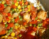 A picture of step 4 of Chicken chilli con carne 🌶🍜.