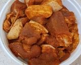 A picture of step 1 of South Indian Pork vindhalu.