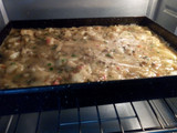 Pastel al horno papas y lentejas