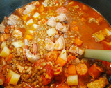 Foto del paso 5 de la receta: Estofado de lentejas con chistorra, chorizo y panceta
