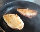A picture of step 5 of Mexican tomato, chicken and refried bean soup.