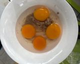 Hình bước làm 1 của món Mắm cá thu chưng thịt trứng
