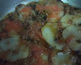 A picture of step 8 of Poached Eggs with spicy Tomatoes and Potato.