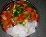 A picture of step 1 of Sev tamata sabji.
