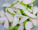 Hình bước làm 2 của món Tim heo xào mướp
