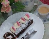 A picture of step 6 of Chocolate Swiss Roll.