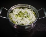 A picture of step 6 of Palak paneer pulao.