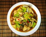 รูปขั้นตอนการทำที่ 5 ของ ไก่ผัดพริกหยวก