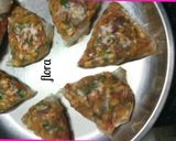 A picture of step 16 of Vegetable paneer rice samosa.