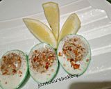 A picture of step 4 of Sweet n spicy devilled eggs.