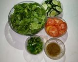 A picture of step 1 of Gréek salad🥗.