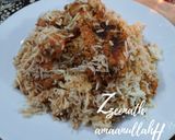 A picture of step 7 of Hyderabadi Chicken Sofiyani Kachchi Aqhni Dum Biryani.