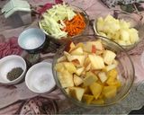 A picture of step 1 of Russian Salad.
