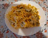 Zöldsèges,gombàs spagetti sütőben sütve 🍜🍜🍜 recept fázis 9 fotója