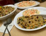 A picture of step 9 of Minced meat fried rice & easy coleslaw.