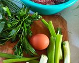 Húsgombóc, petrezselyemzölddel és újhagymával recept fázis 1 fotója