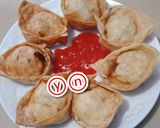 Foto langkah ke 3 dari resep Pangsit goreng isi ayam endolita.