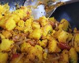 A picture of step 5 of Dhokla chaat.