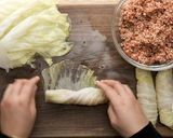 A picture of step 6 of Stuffed Cabbage with Pomegranate Molasses 😋.