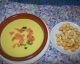 Foto del paso 6 de la receta: Vichyssoise con trucha ahumada y espárragos verdes
