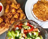 Hình bước làm 4 của món Eatclean Bữa Trưa Với Chicken Nuts & Salad Dầu Giấm