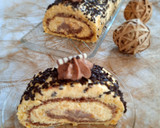Biskuitrolle mit Mangocreme Rezeptschritt 3 Foto