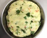 A picture of step 2 of Cheese rice bomb.