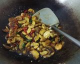 Foto langkah ke 6 dari resep Tumis Jamur Kancing Tempe dan Udang 🍄🫔🍤.