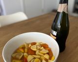 A picture of step 4 of Cava Sangria.