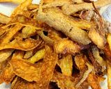 Foto del paso 2 de la receta: 87.🥔Aperitivo o snack: piel frita de patata con Tex-Mex🍟