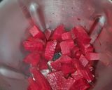 A picture of step 2 of Beetroot cooler smoothie.
