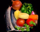 Hình bước làm 1 của món Filet Cá Saba Nauy Nấu Légume