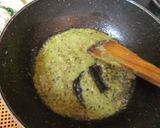 A picture of step 3 of Drumsticks Brinjal curry.
