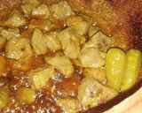 A picture of step 3 of MUTTON LIVER In Clay pan.