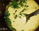 A picture of step 2 of Moringa leaves in Yogurt gravy.