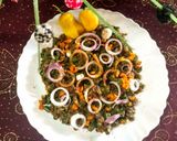 A picture of step 3 of Green beans & watercress red onion sabzi 🥬🧅.