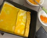 A picture of step 3 of Japanese Tamagoyaki (Egg yolk special).