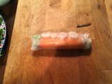 Rollito de primavera crudo
