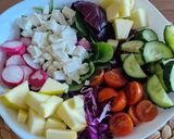 Foto del paso 1 de la receta: Ensalada de lombarda y espinacas