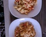 A picture of step 7 of Feta Pasta with Cherry Tomatoes and Zucchini.