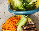 Hình bước làm 2 của món Cuốn tempeh (món chay)