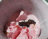 A picture of step 2 of Rose and Gulkand ice cream from sour cream.
